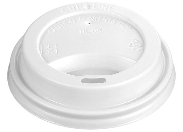 80MM PS WHITE LID - HOLE (1000pcs)