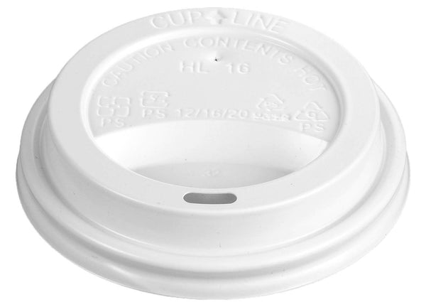 90MM PS WHITE LID - HOLE (1000pcs)